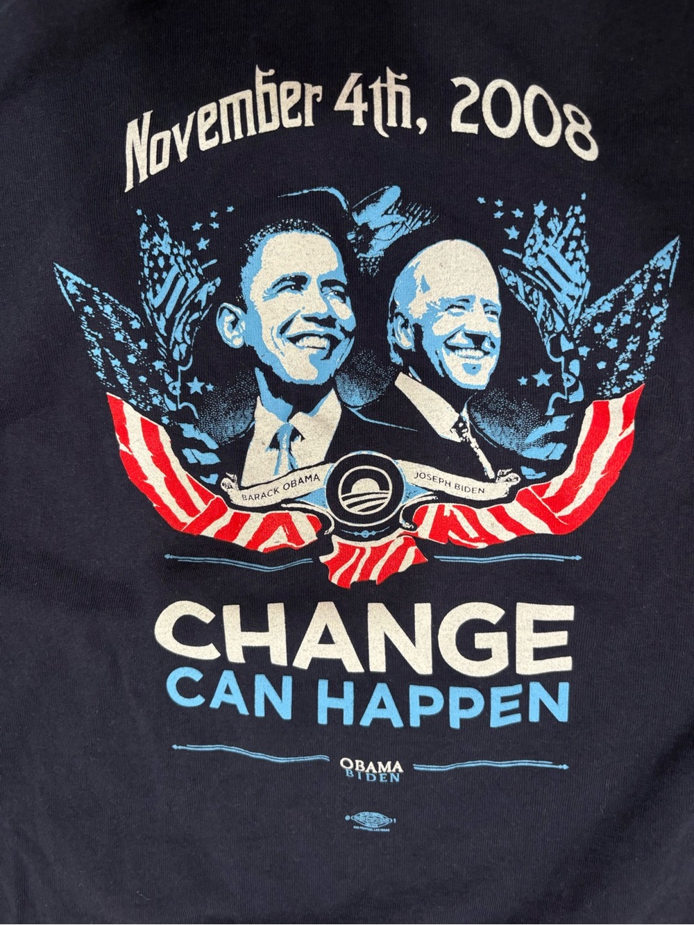 Barack Obama Joe Biden 2008 Presidential Shirt L